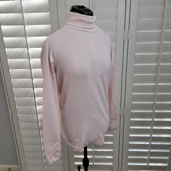 ATHLETA Women's Long Sleeve Turtle Neck Top M Dust Pink - Picture 2 of 11